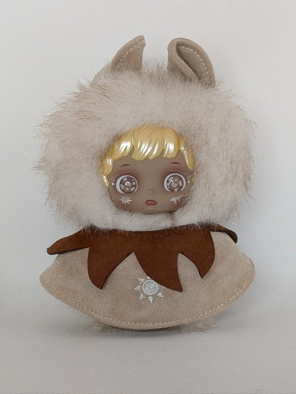 Beige Furry Ear Kids Plush Accessory Doll